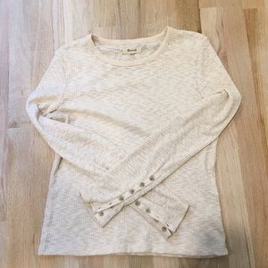 Madewell button sleeve long sleeve top